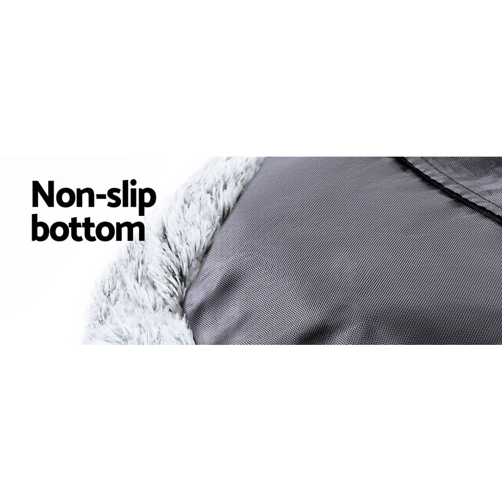 Plush Calming Pet Bed - XL Light Charcoal - Suits Pets up to 36kg