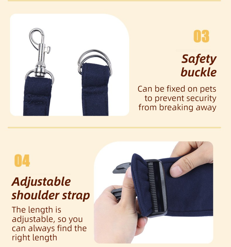 Coffee Lightweight Breathable Pet Crossbody Bag with Adjustable Padded Strap & Reversible Double-Sided Design