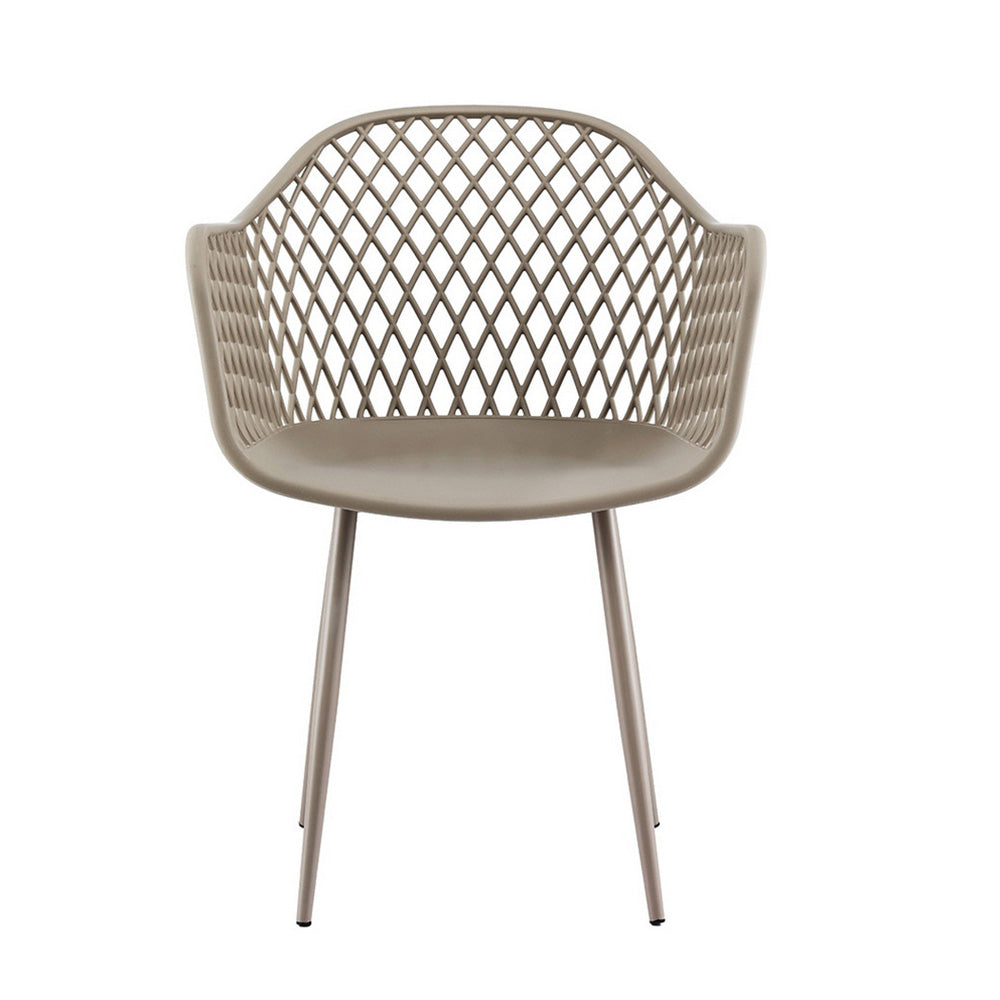 4 Piece Outdoor Dining Chairs | UV & Water Resistant | Coffee