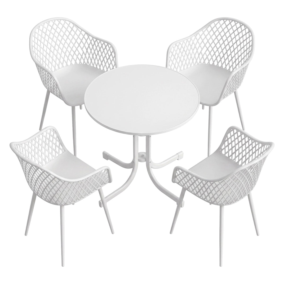 5PC Outdoor Dining Set | Diamond White