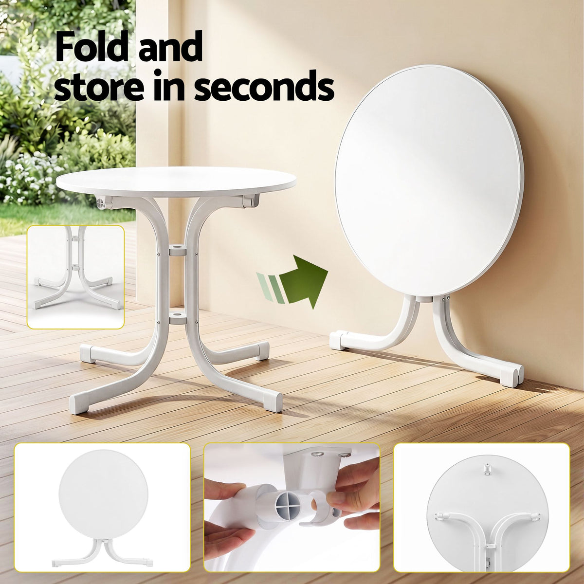 5PC Outdoor Dining Set | Diamond White