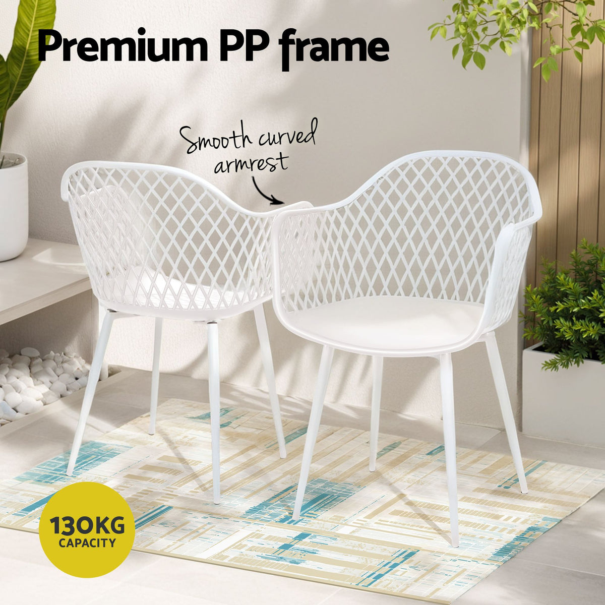 5PC Outdoor Dining Set | Diamond White