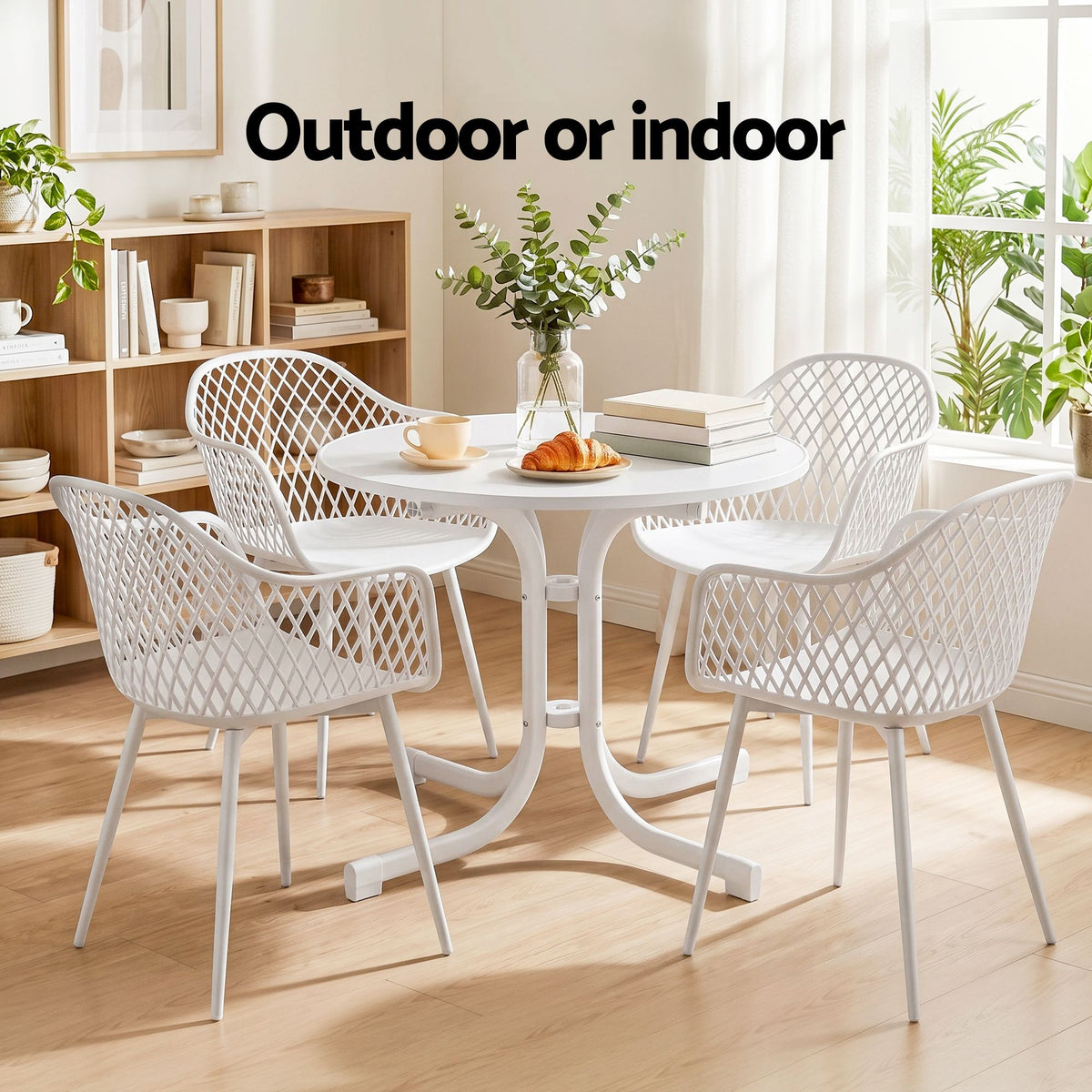 5PC Outdoor Dining Set | Diamond White