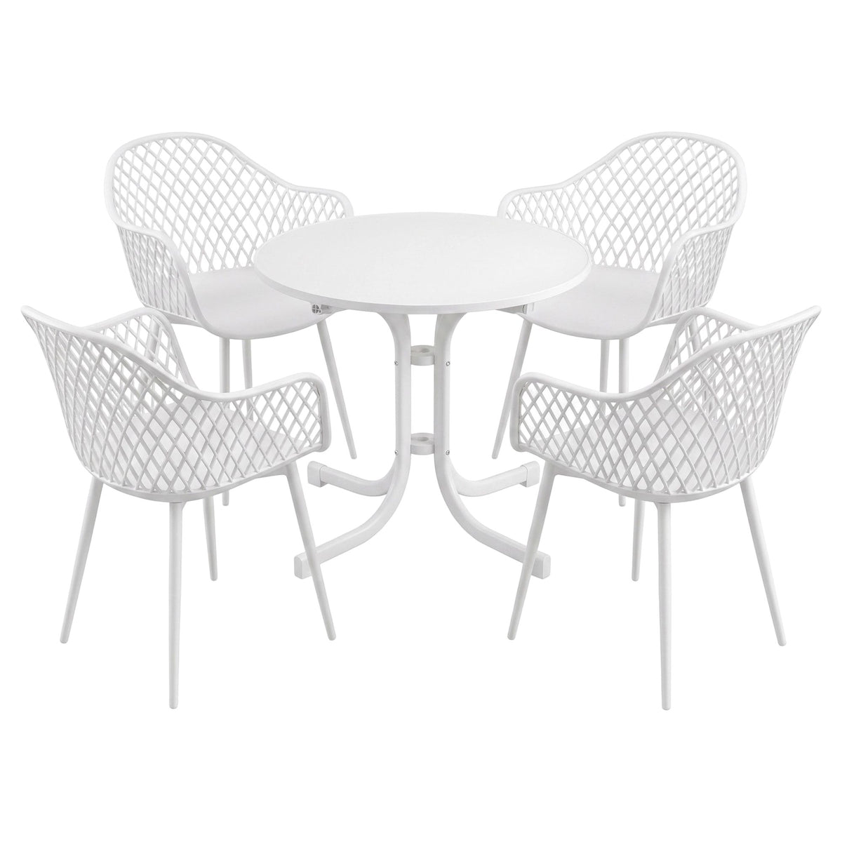 5PC Outdoor Dining Set | Diamond White