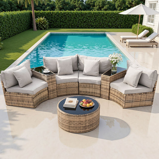 7-Piece Outdoor Set | PE Rattan Furniture