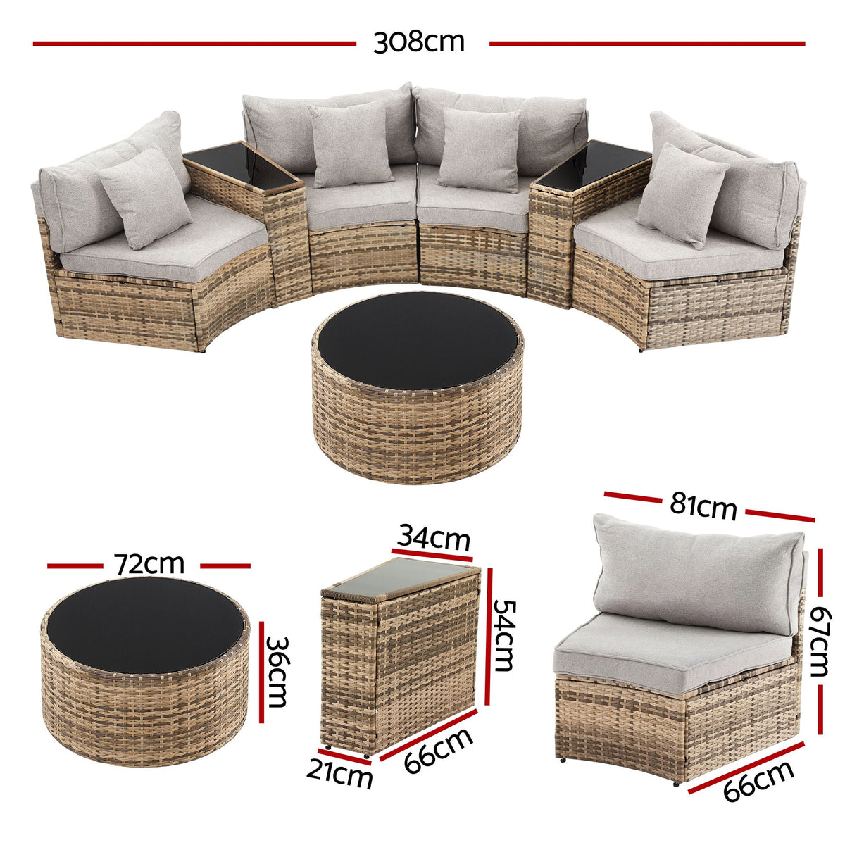 7-Piece Outdoor Set | PE Rattan Furniture