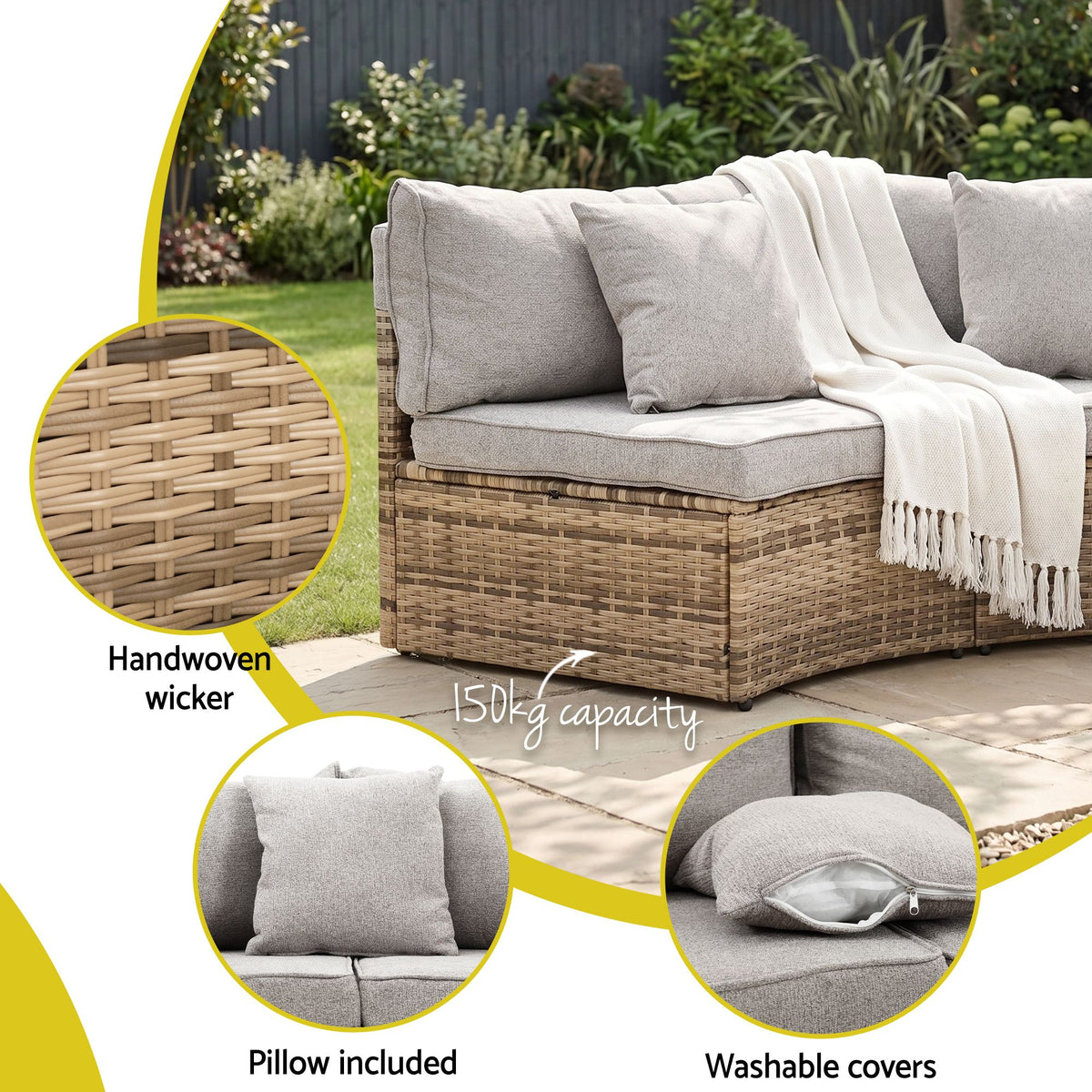 7-Piece Outdoor Set | PE Rattan Furniture