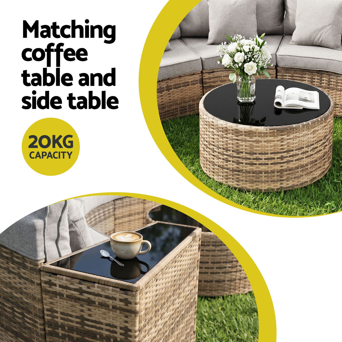 7-Piece Outdoor Set | PE Rattan Furniture