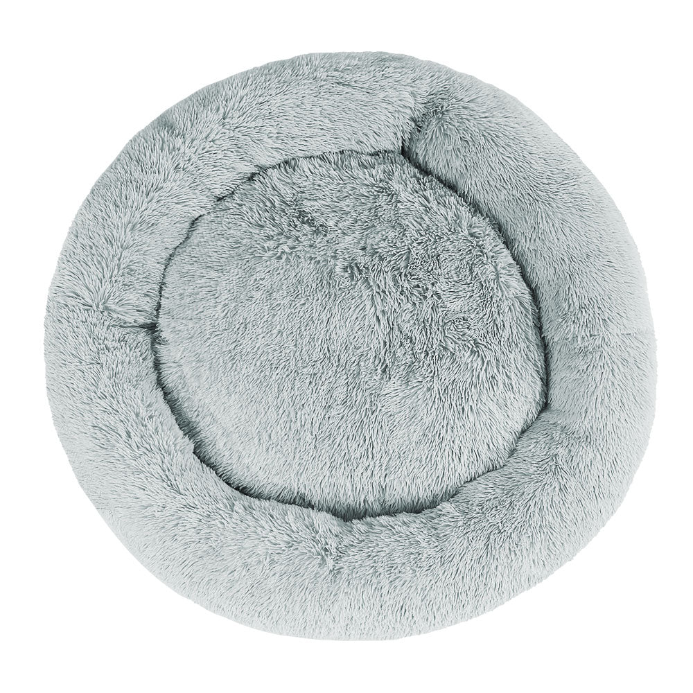 Plush Calming Pet Bed - XL Light Grey - Suits Pets up to 36kg