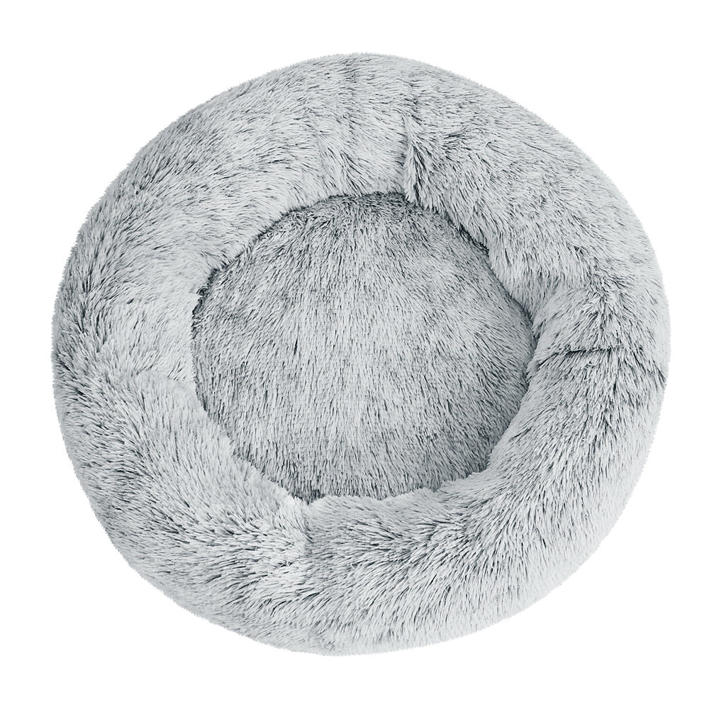 Plush Calming Pet Bed - Large Light Charcoal - Suit Pets up to 25kg