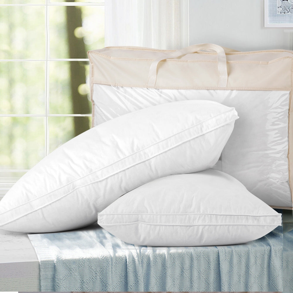 Goose Feather Down Luxury Pillow - Twin Pack