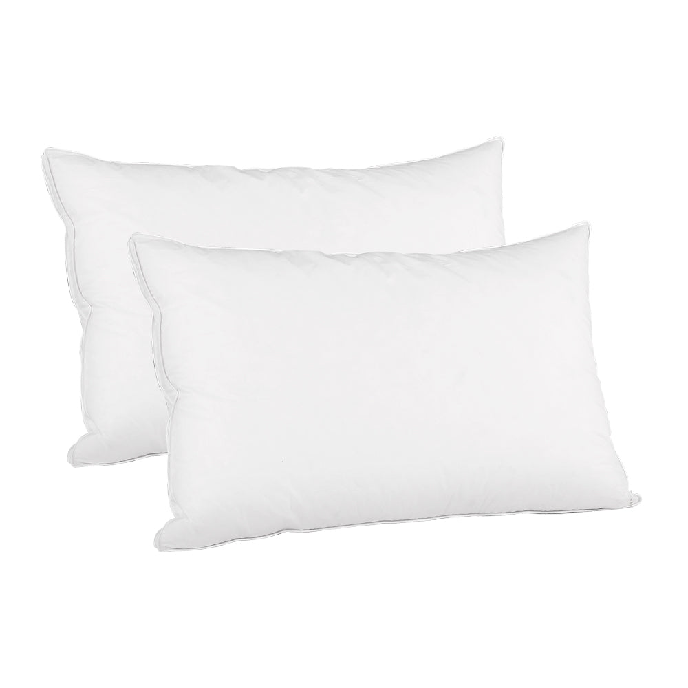Goose Feather Down Luxury Pillow - Twin Pack