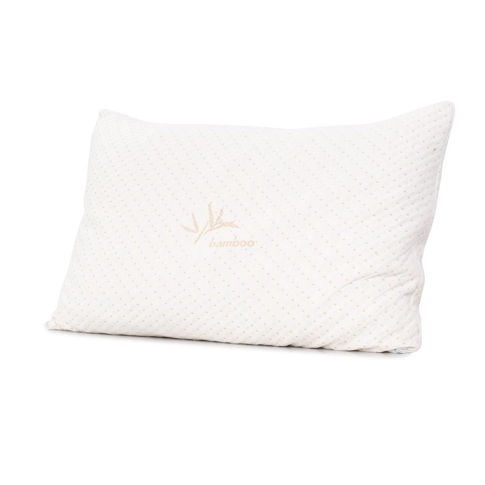 Memory Foam Pillow Bamboo Cover - Twin Pack