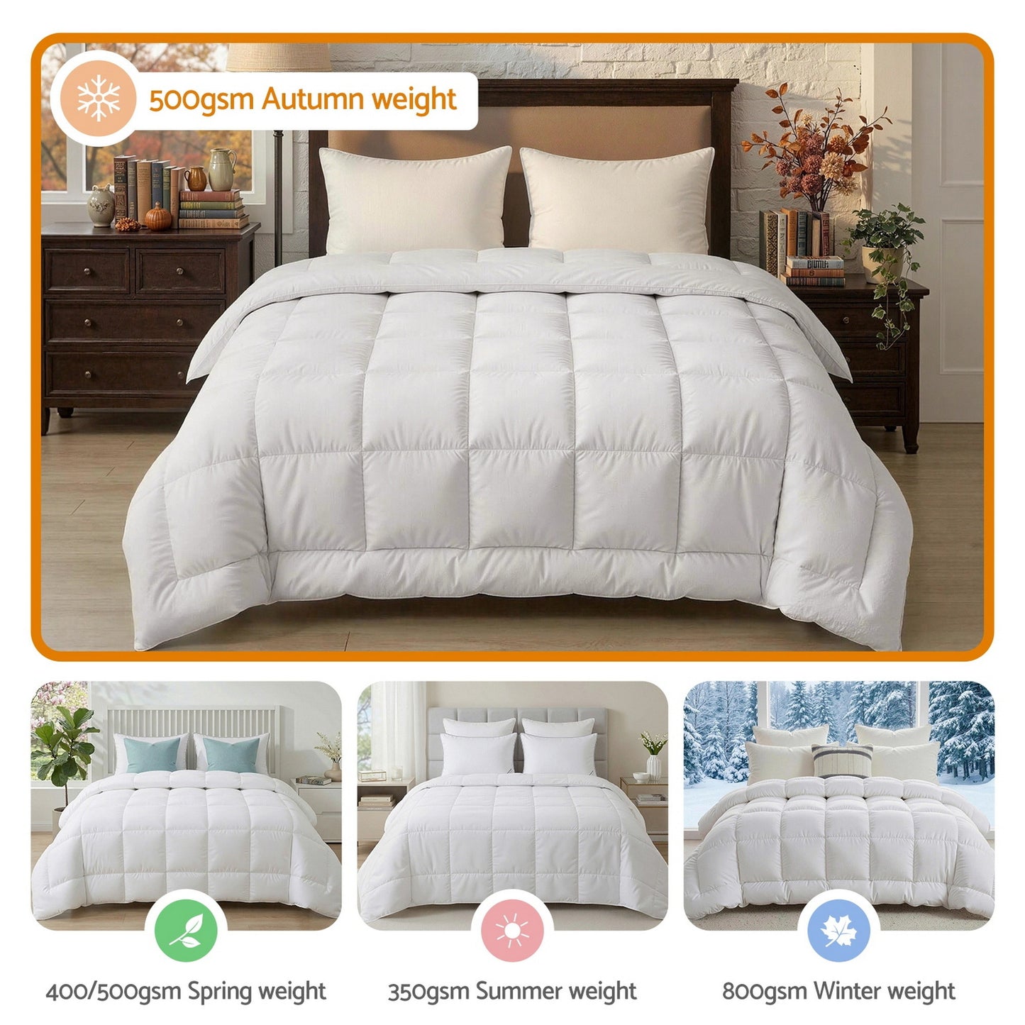 100% Thick Wool Quilt 500GSM - Queen
