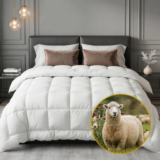 100% Extra Thick Wool Quilt 800GSM - Queen