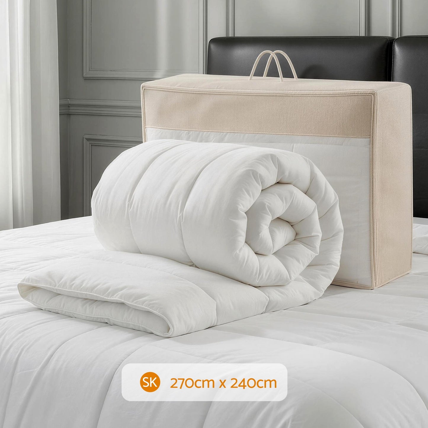 100% Extra Thick Wool Quilt 800GSM - Super King