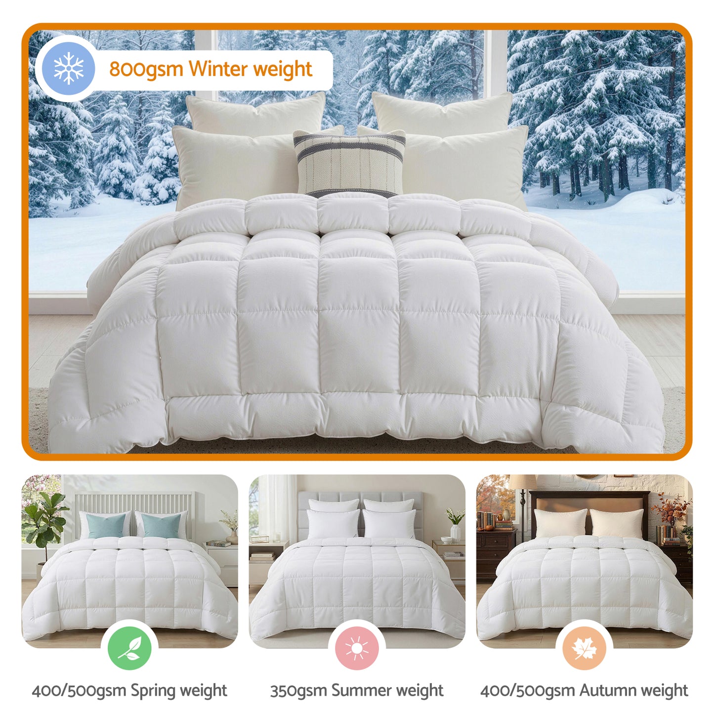 100% Extra Thick Wool Quilt 800GSM - Super King