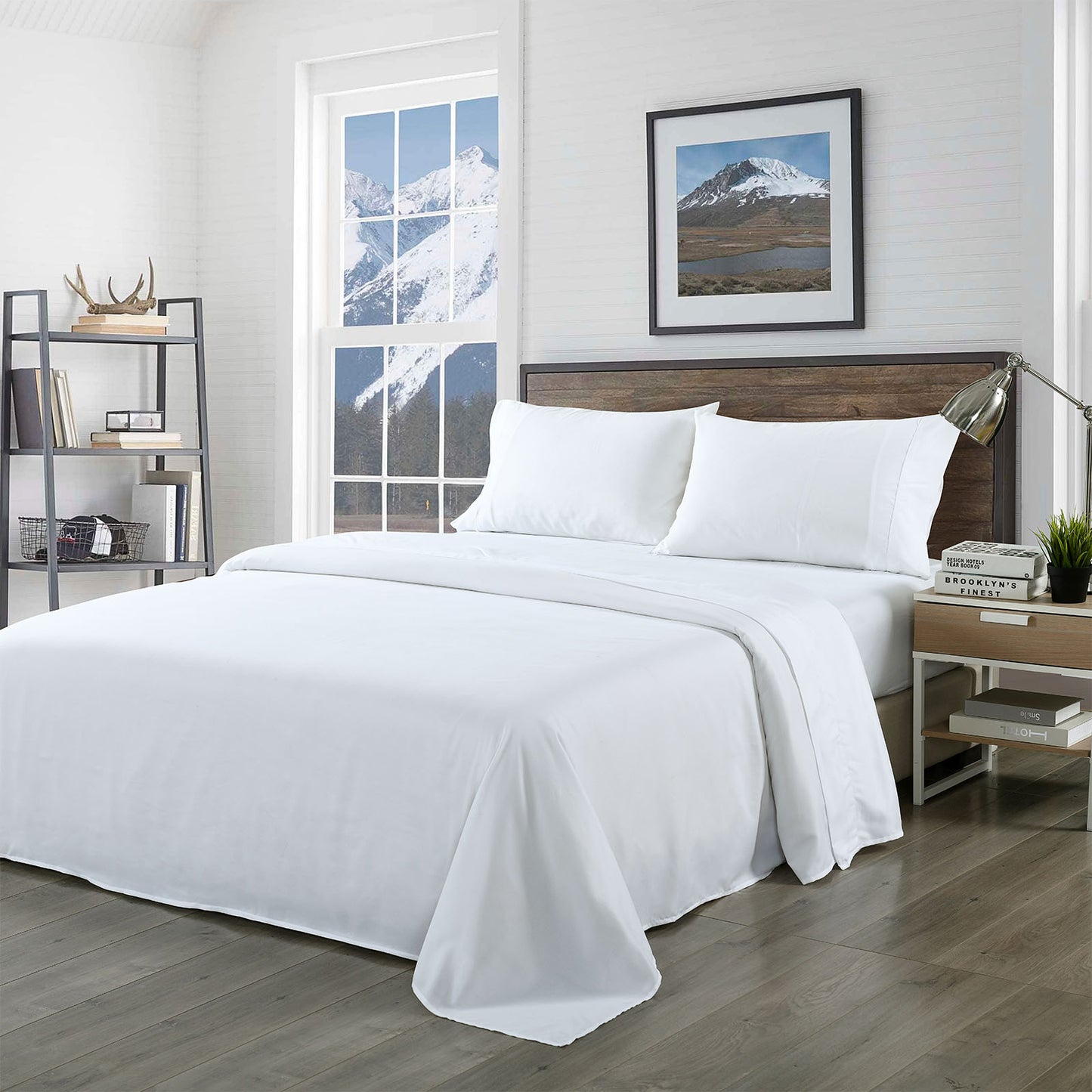 Ultra Soft Bamboo Blended Sheet Set White - Queen