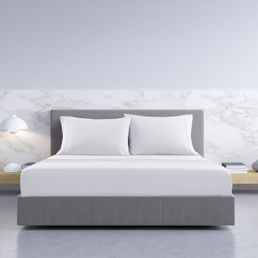 Hotel Grade Ultra Soft Bamboo Cotton Sheet Set White - Queen