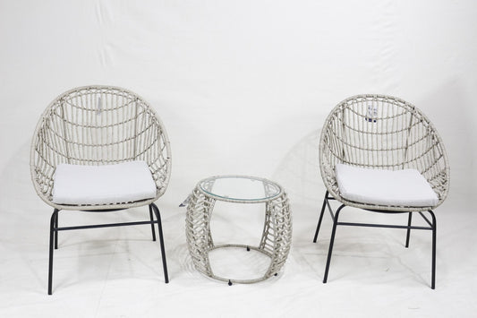 3-Piece Outdoor PE Wicker Furniture Set