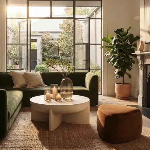 Sculptural Stone Coffee Table | Sand Textured Finish