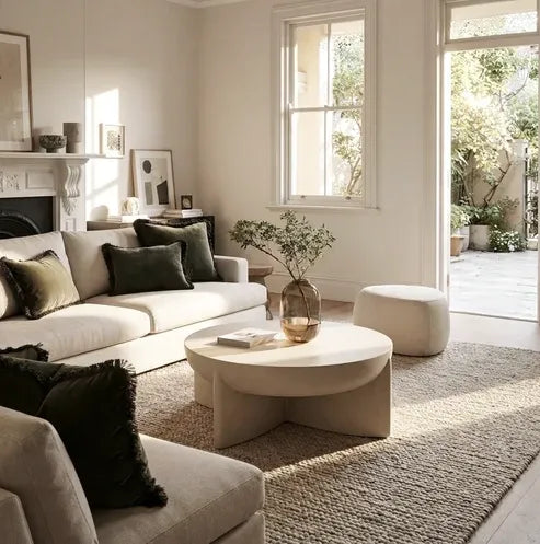 Sculptural Stone Coffee Table | Sand Textured Finish