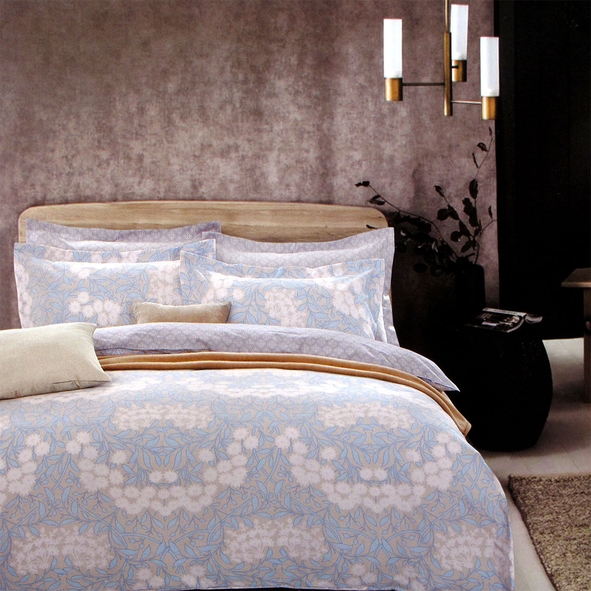 Florence Cotton Reversible Quilt Cover Set - Queen