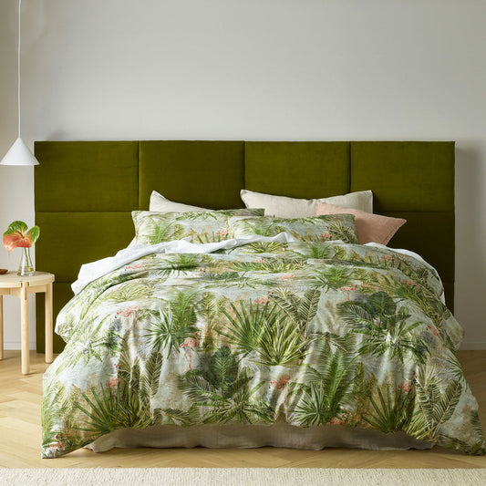Flamingo Vibe Cotton Quilt Cover Set - Queen