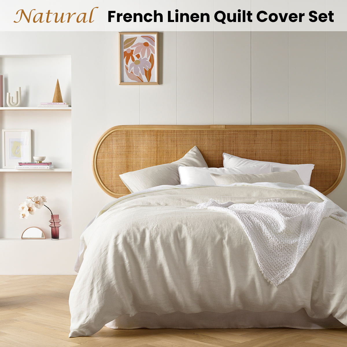 100% French Linen Quilt Cover Set - Super King