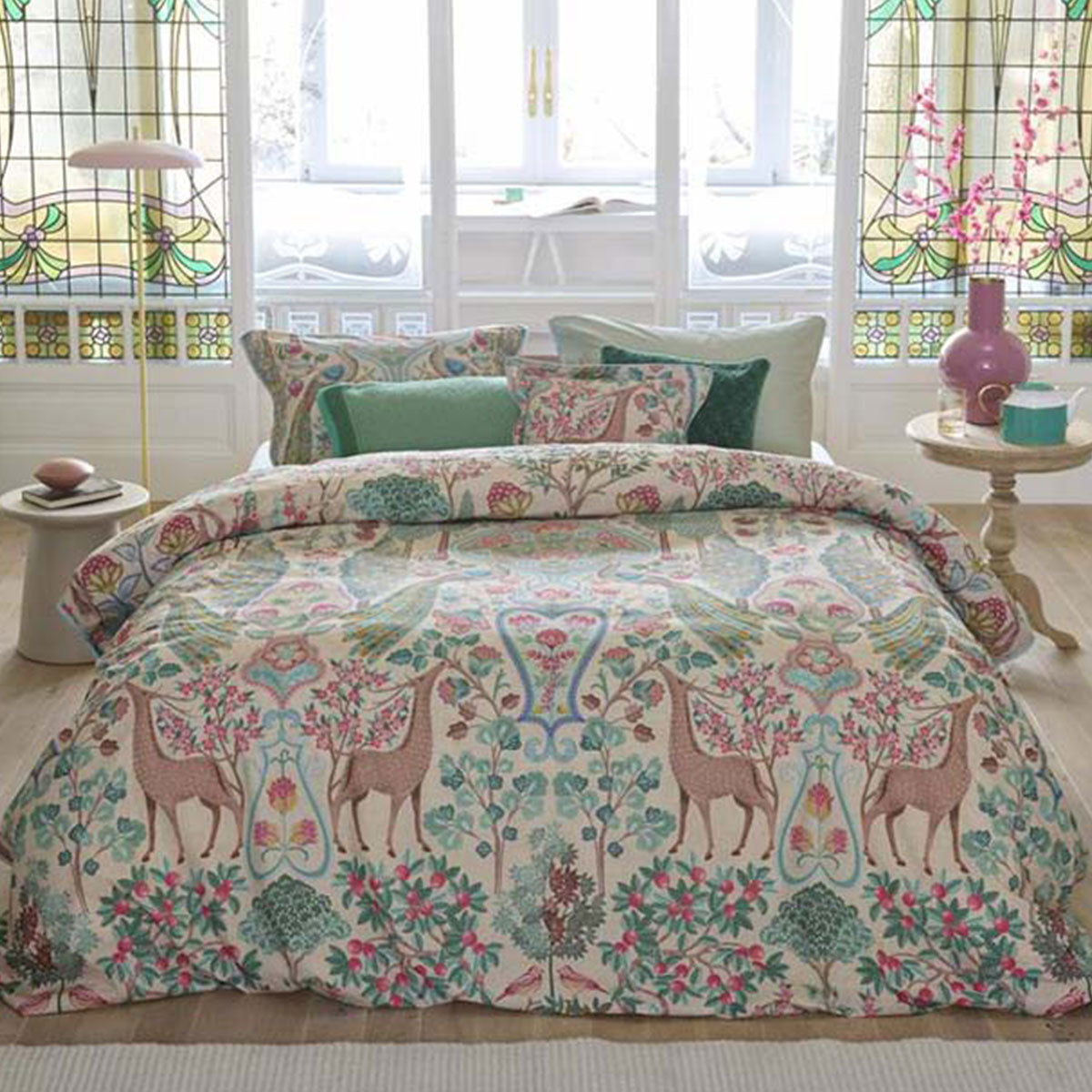 Pavoni Off White Cotton Quilt Cover Set - Queen