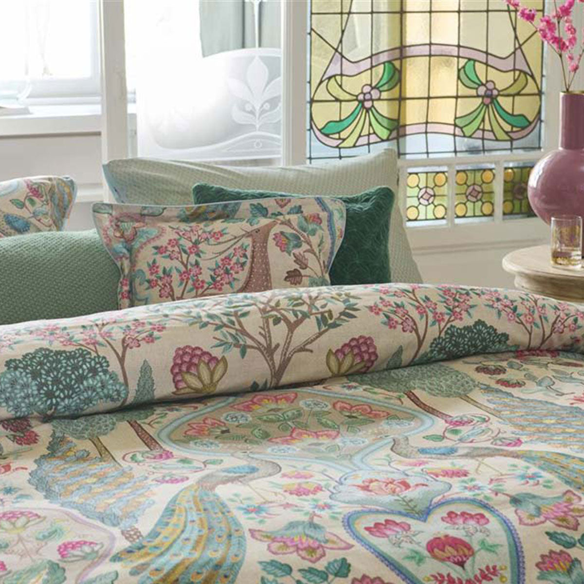 Pavoni Off White Cotton Quilt Cover Set - Queen