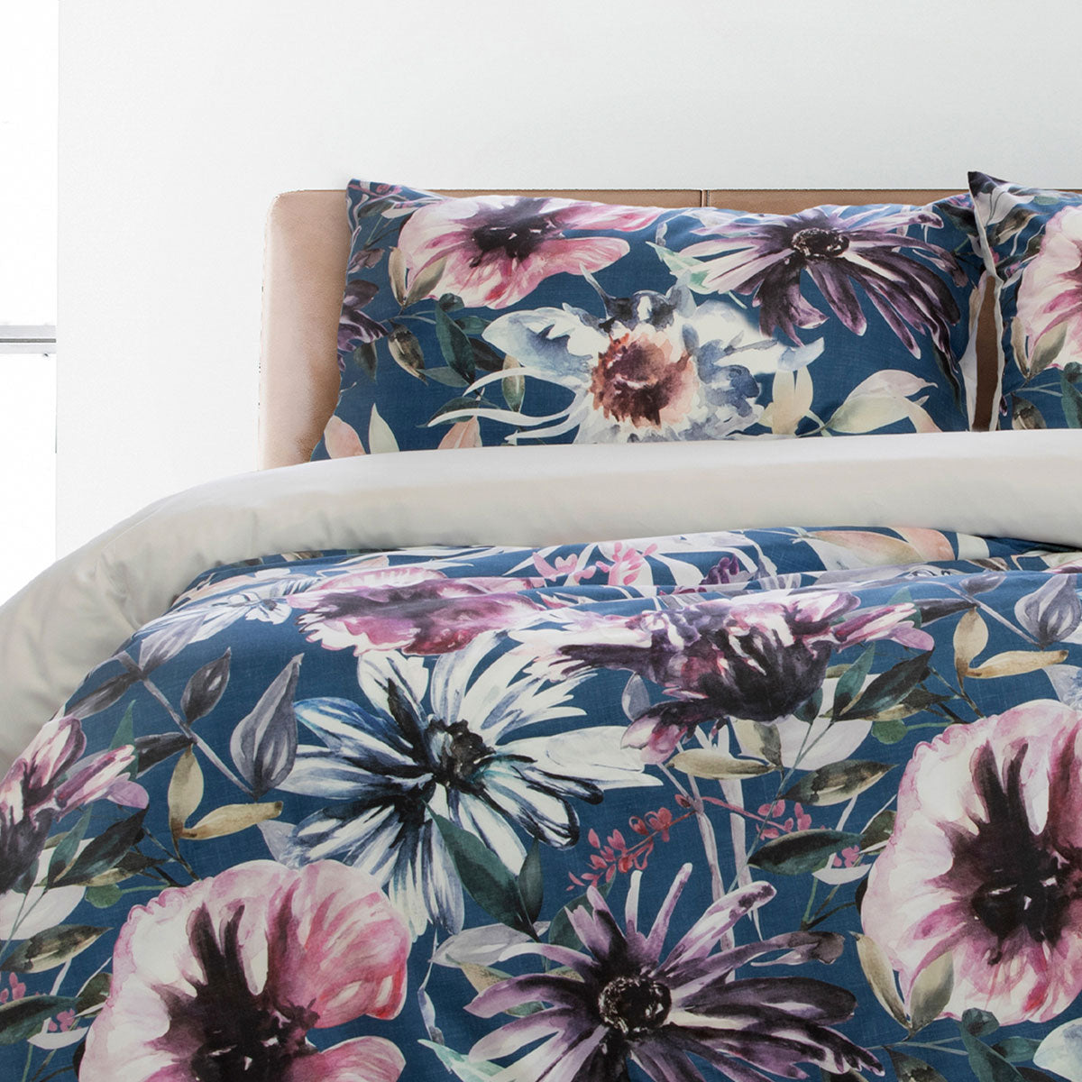 Jenna printed reversable Quilt Cover Set - Queen