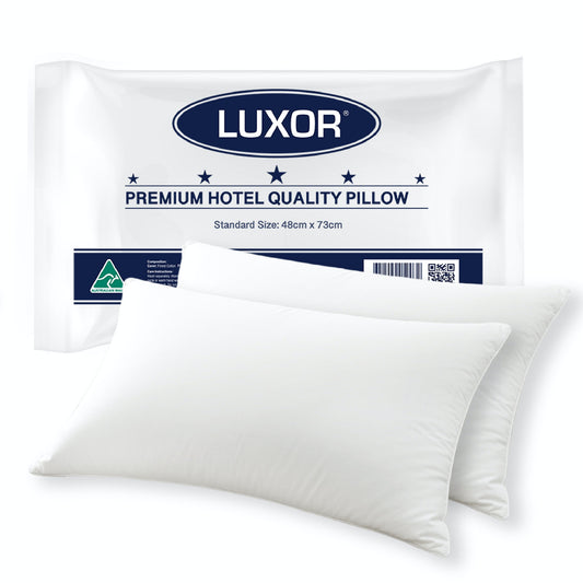 Australian Made Hotel Quality Pillow Standard Size - Twin Pack