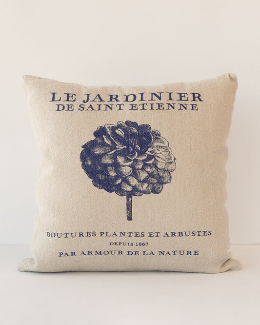Casa Verde Le Jardinier Mallorca Vintage Dahlia Print Cushion