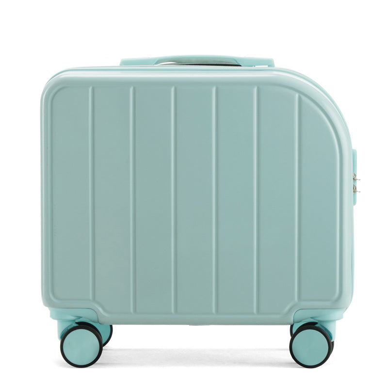 Light Blue Hardside Carry-On Suitcase | 18" Lightweight ABS Spinner Luggage