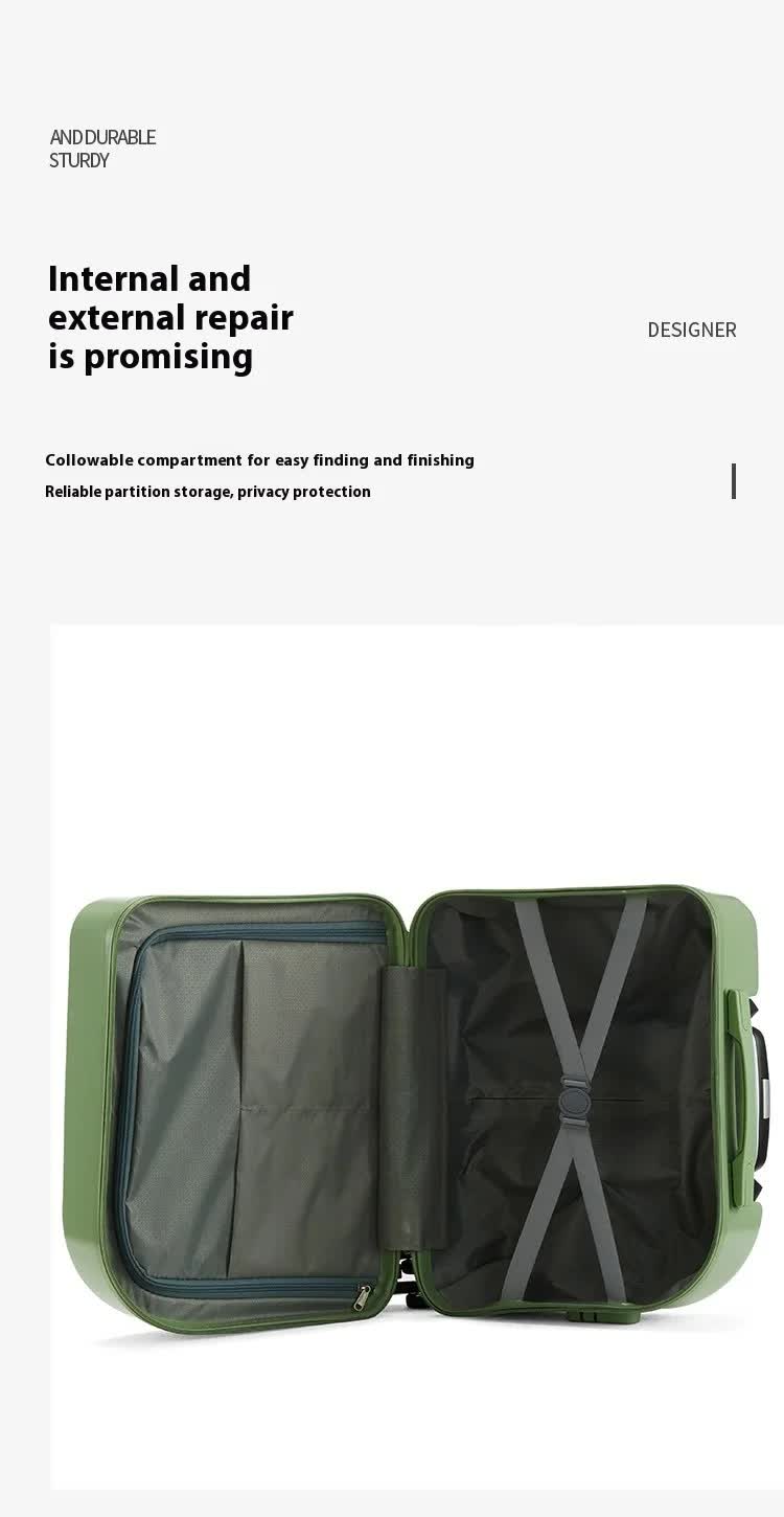 Sage Hardside Carry-On Suitcase | 18" Lightweight ABS Spinner Luggage