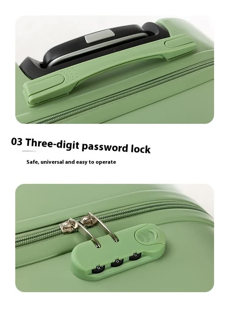 Green Hardside Carry-On Suitcase | 18" Lightweight ABS Spinner Luggage