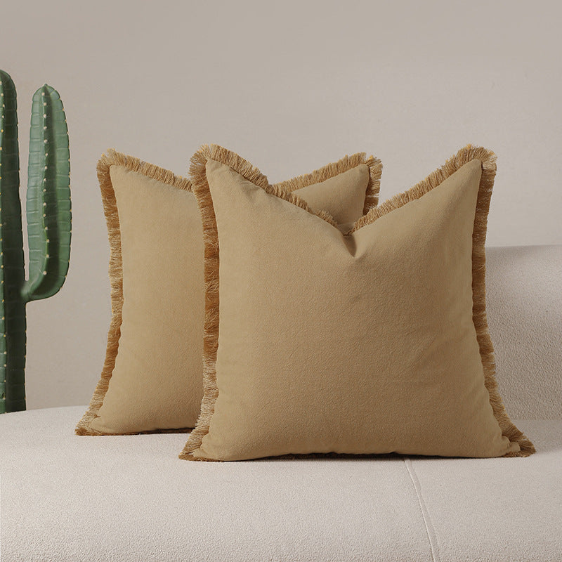 2 Pack Mustard - Boho Cotton Cushion Covers