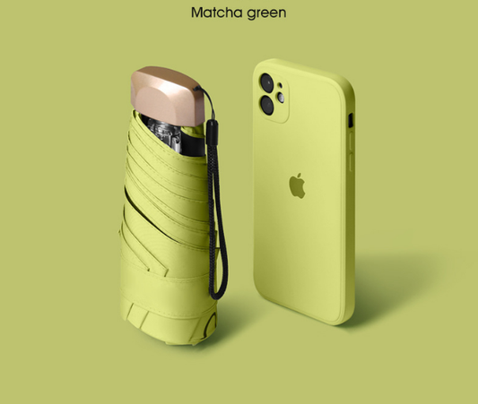 Compact Mini Pocket Umbrella UPF50+ Sun Protection - Matcha Green