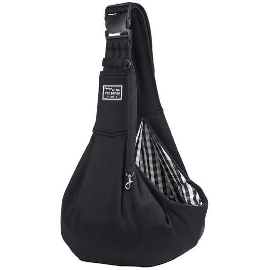 Black Lightweight Breathable Pet Crossbody Bag with Adjustable Padded  Strap & Reversible Double-Sided Design