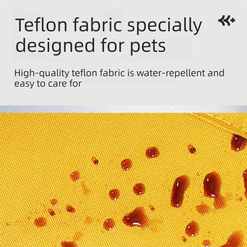 Foldable Portable Plush Pet Travel Bed - Waterproof Teflon Ocean Blue Medium- Large